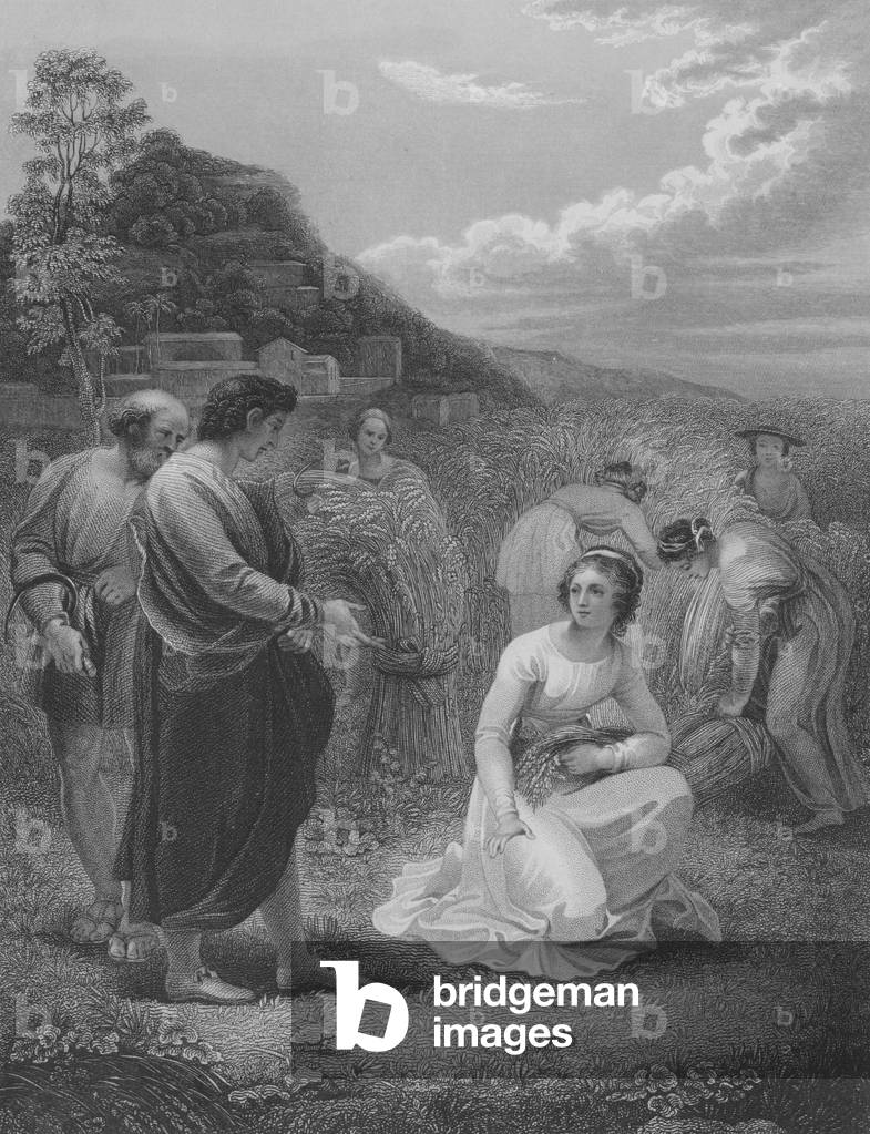 Ruth Gleaning, Ruth 2, Verse 1-15 (engraving)