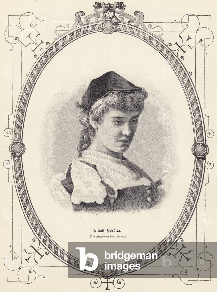 Lilian Nordica (the American Cantatrice) (engraving)
