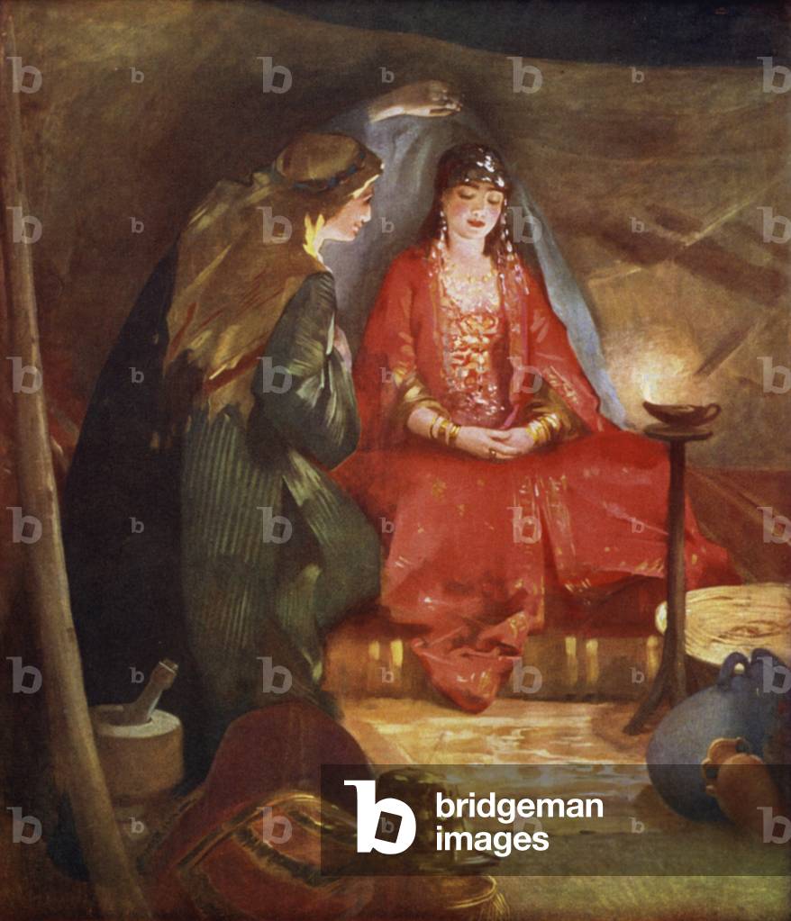The First Look at the Eastern Bride (colour litho)