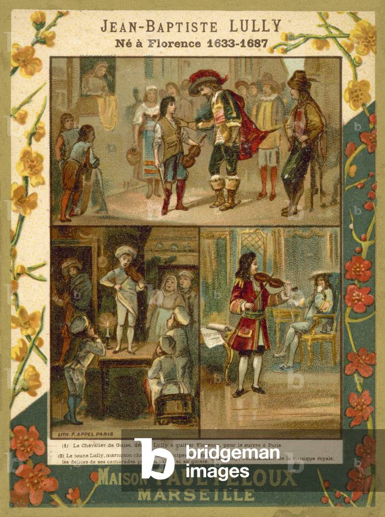 Jean-Baptiste Lully, French musician and composer (chromolitho)