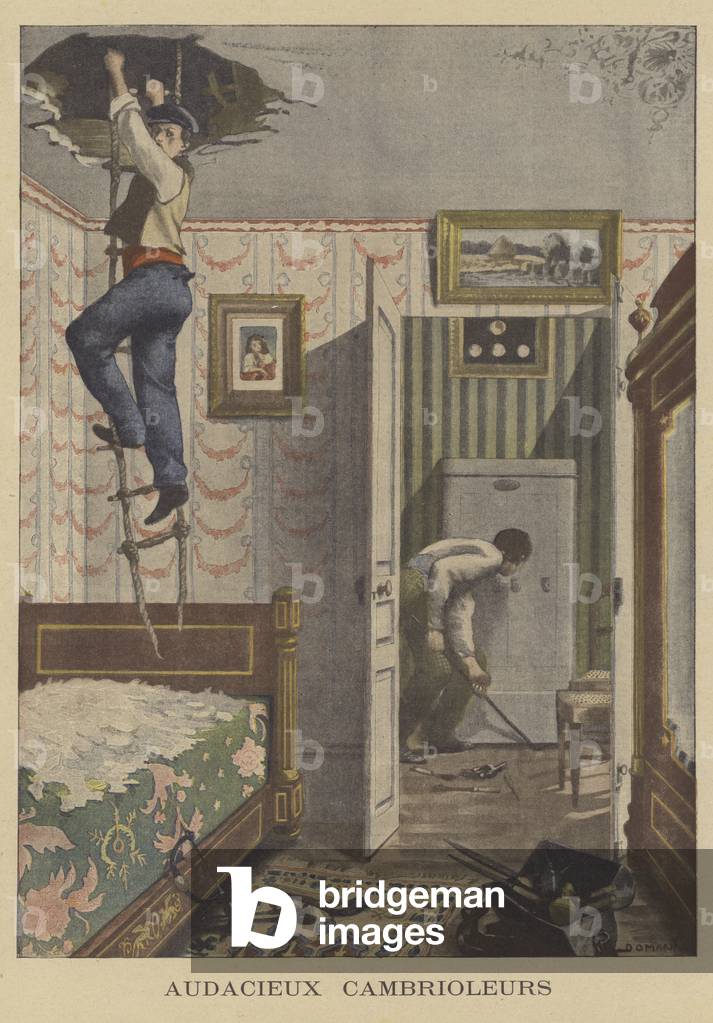 Audacious burglars (colour litho)