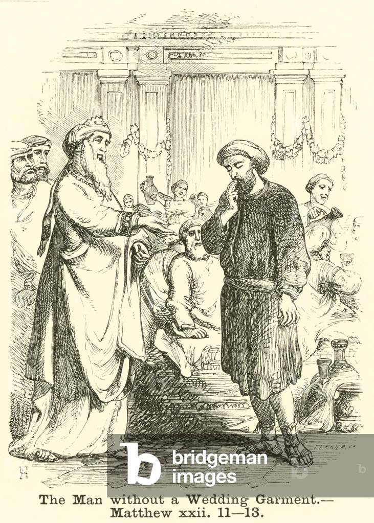 The Man without a Wedding Garment, Matthew, xxii, 11, 13 (engraving)
