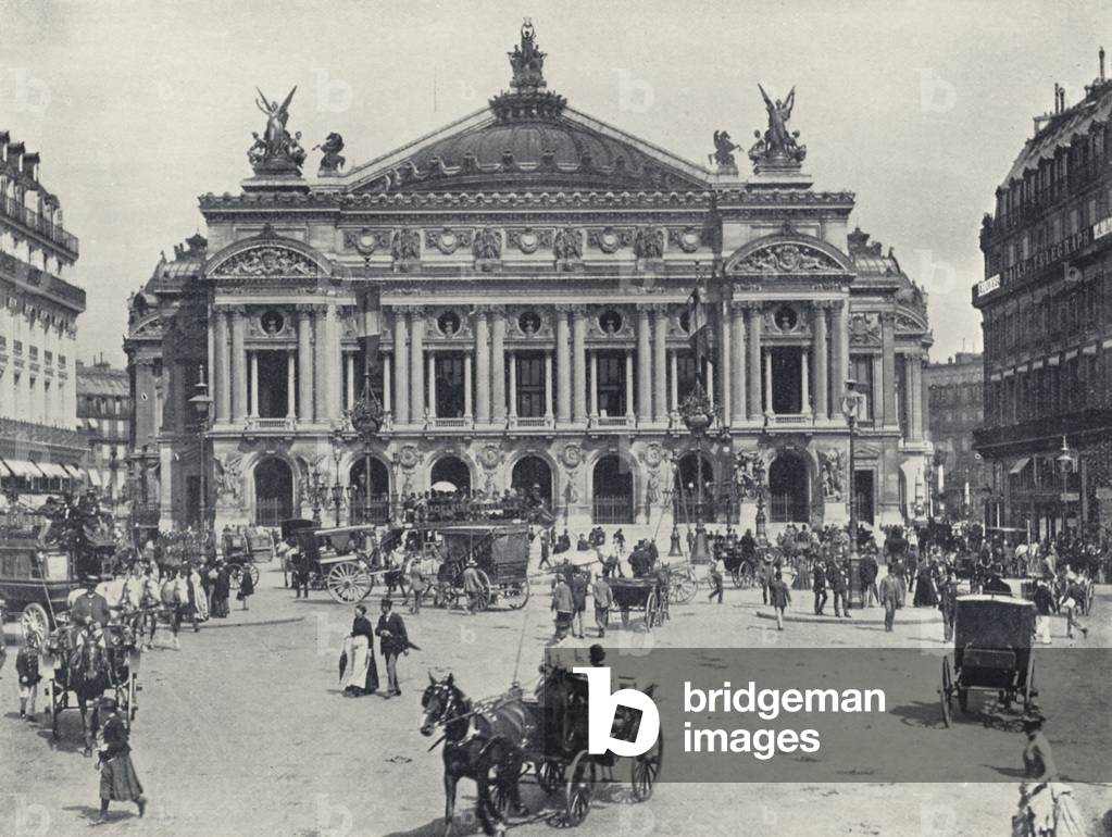 Opera House, Paris, France (b/w photo)