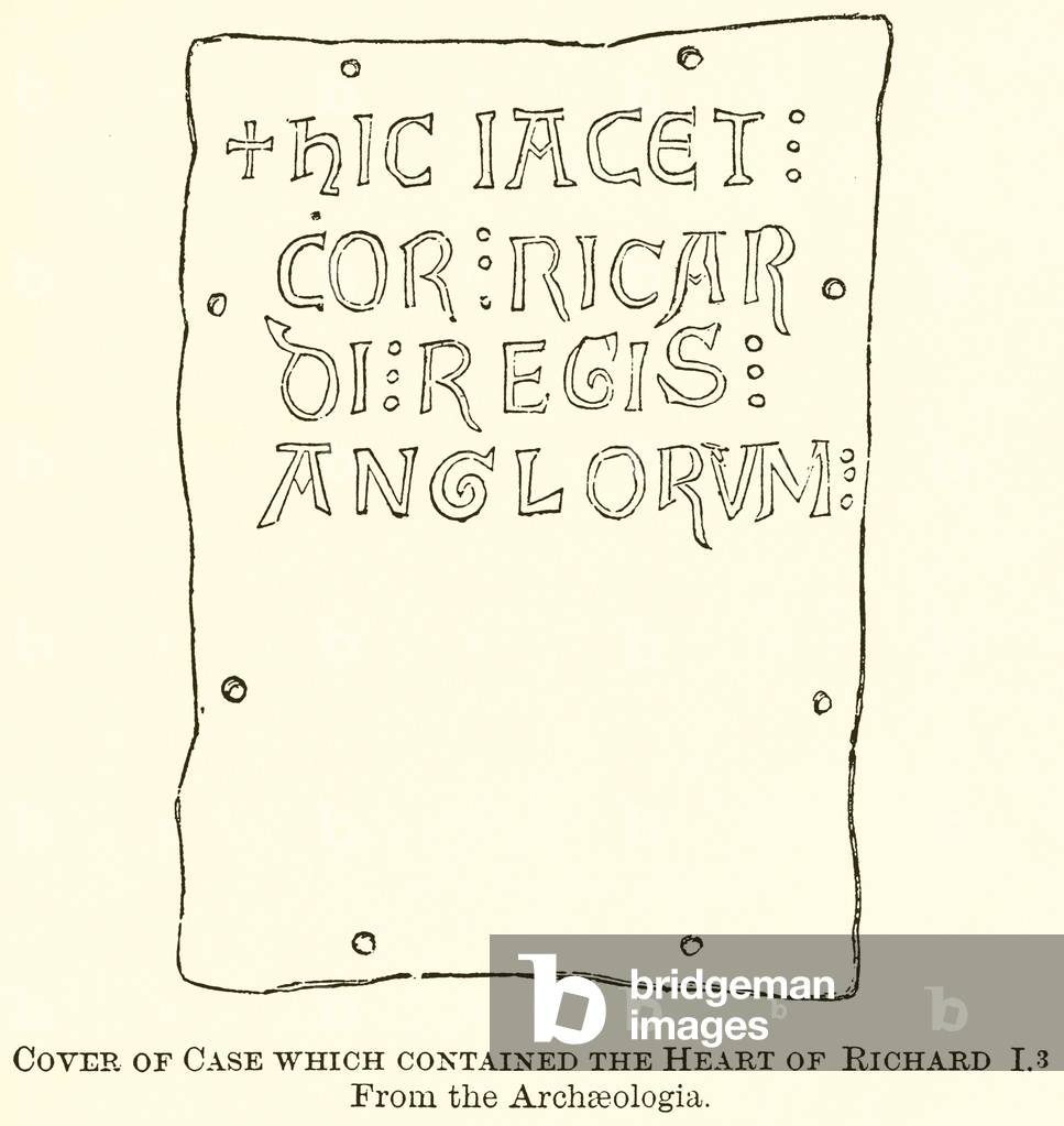 Cover of Case which Contained the Heart of Richard I (engraving)