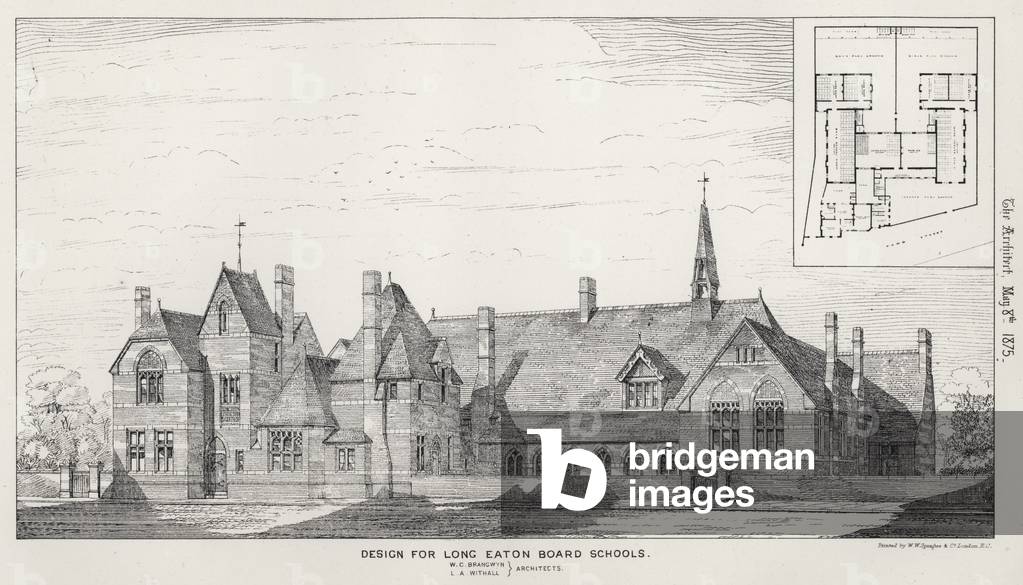 Design for Long Eaton Board Schools (engraving)