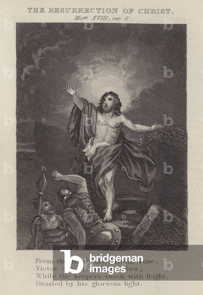 The resurrection of Christ, Matthew XVIII, ver 2 (engraving)