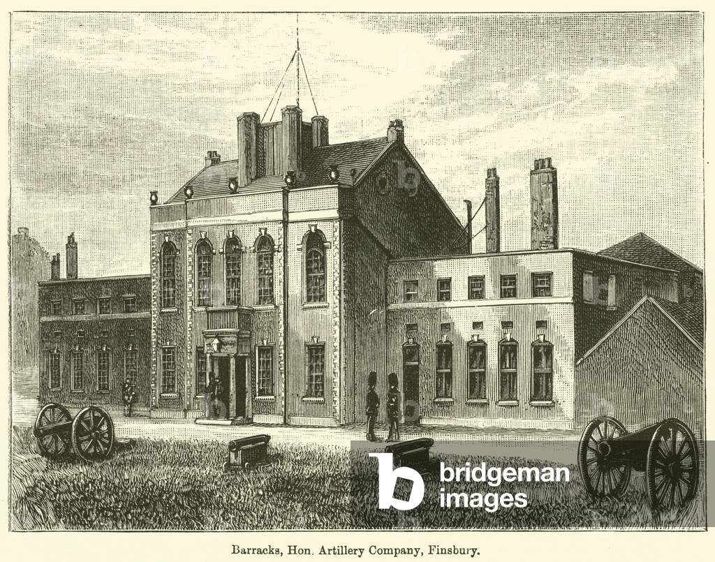 Barracks, Honorable Artillery Company, Finsbury (engraving)