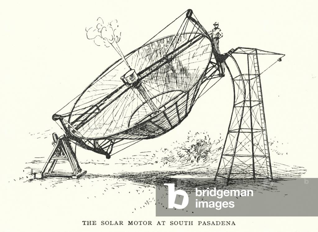 The solar motor at South Pasadena (litho)