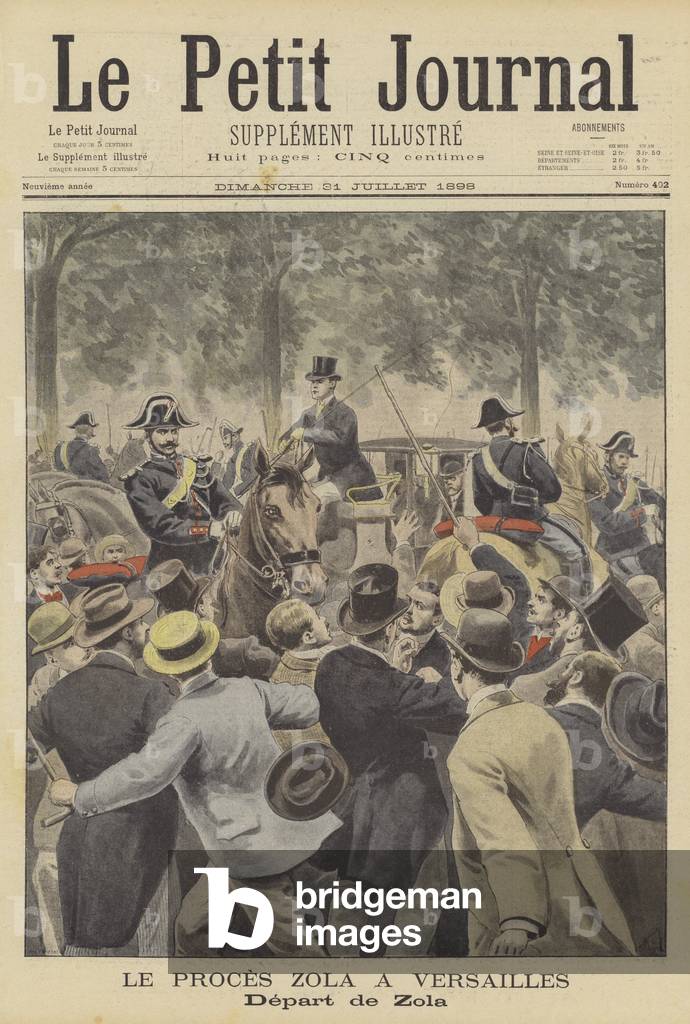 Emile Zola 's trial in Versailles, 1898 (lithograph)
