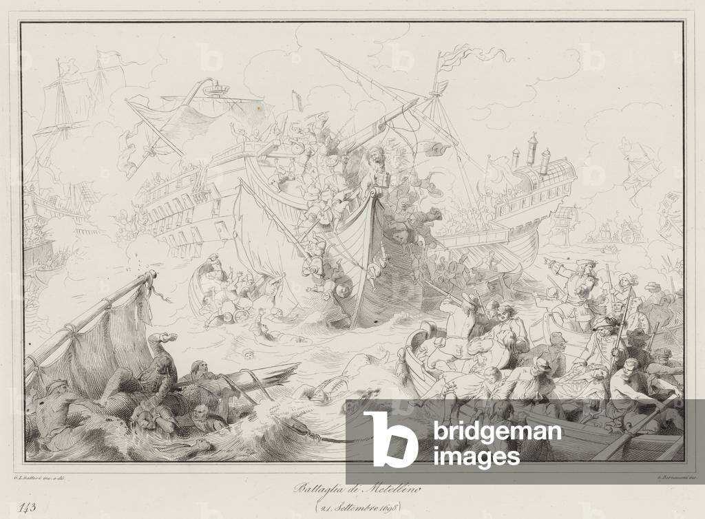 Battaglia di Metellino, 1698 (engraving)