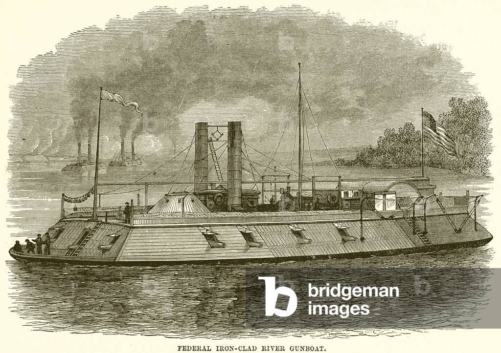 Federal Iron-Clad River Gunboat (engraving)