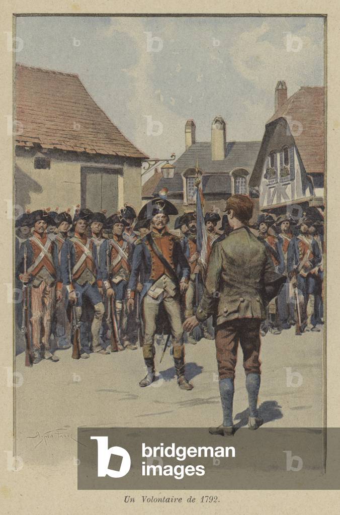 A volunteer of 1792 (colour litho)