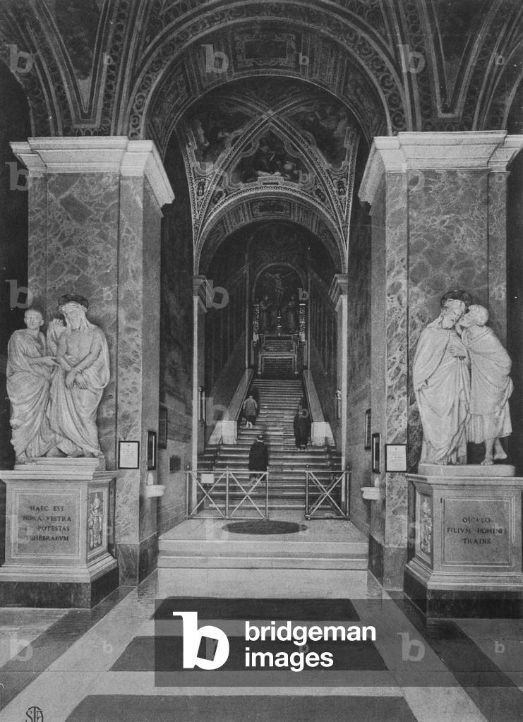 Roma / Rome: Scala Santa e antica Cappella Papale (b/w photo)