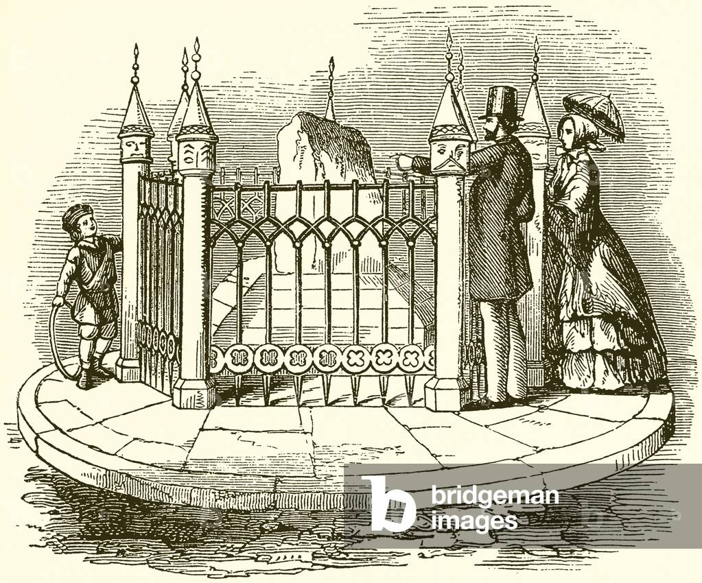Coronation Stone at Kingston-on-Thames (engraving)