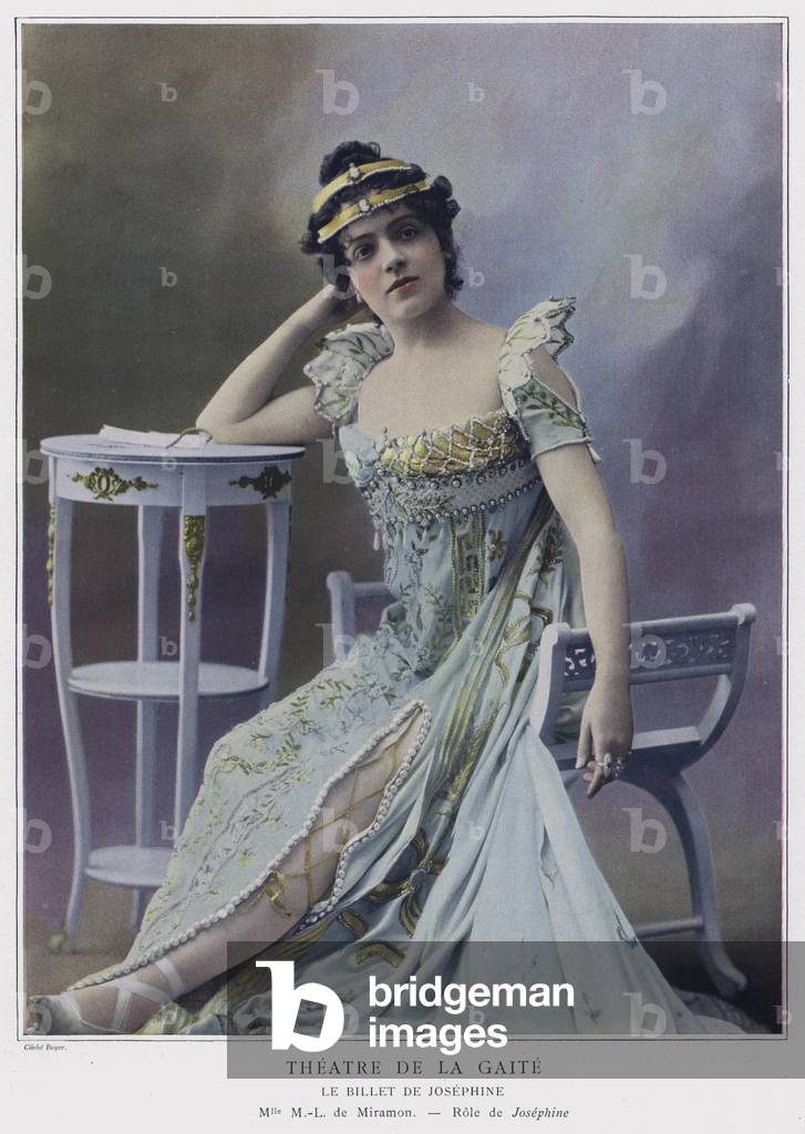 Marie-Louise de Miramon as Josephine in Le Billet de Josephine (coloured photo)