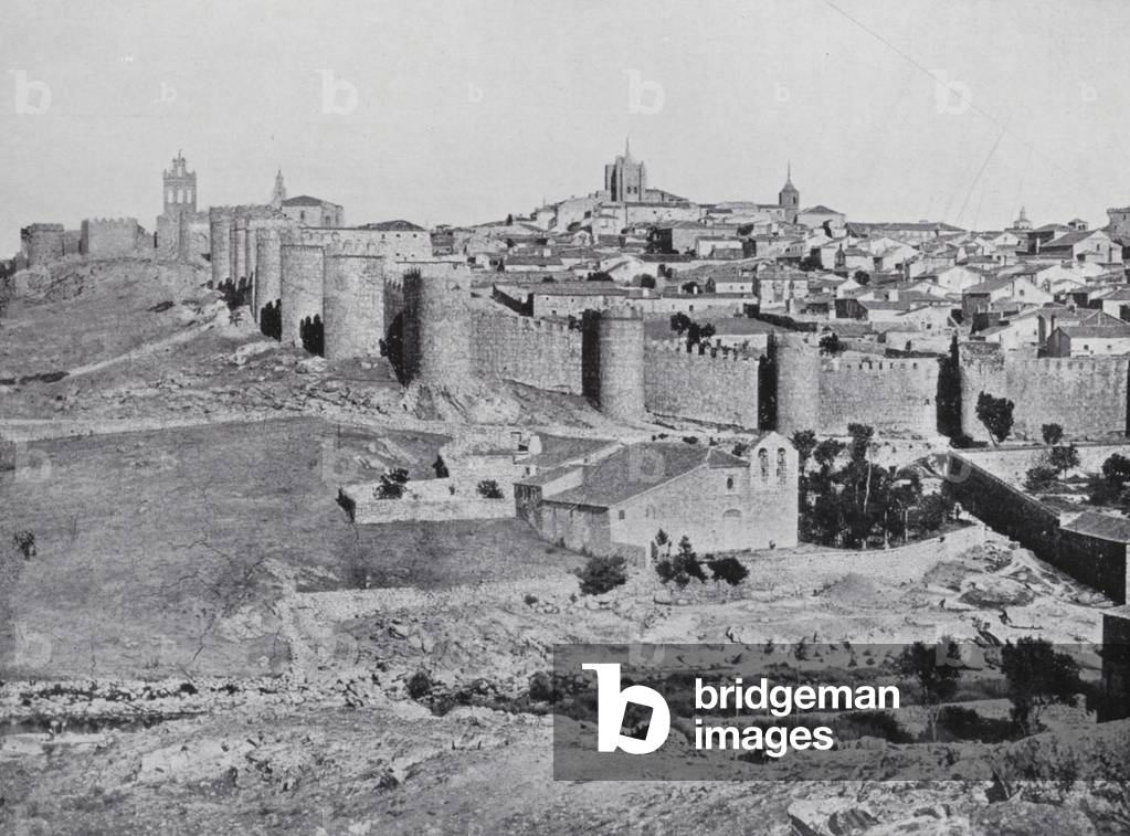 General view of Avila (b/w photo)