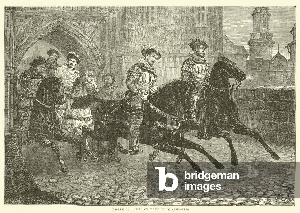 Escape of Philip of Hesse from Augsburg (engraving)