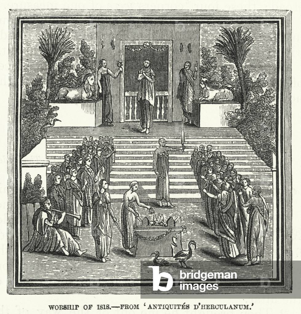 Worship of Isis, from 'Antiquites d'Herculanum' (engraving)