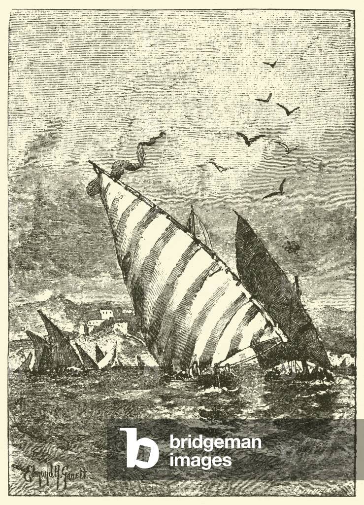 The Spanish Gypsy, The Embarkation (engraving)