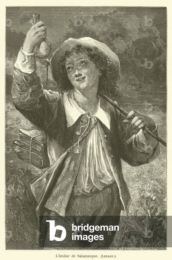 L'ecolier de Salamanque, Lesage (engraving)