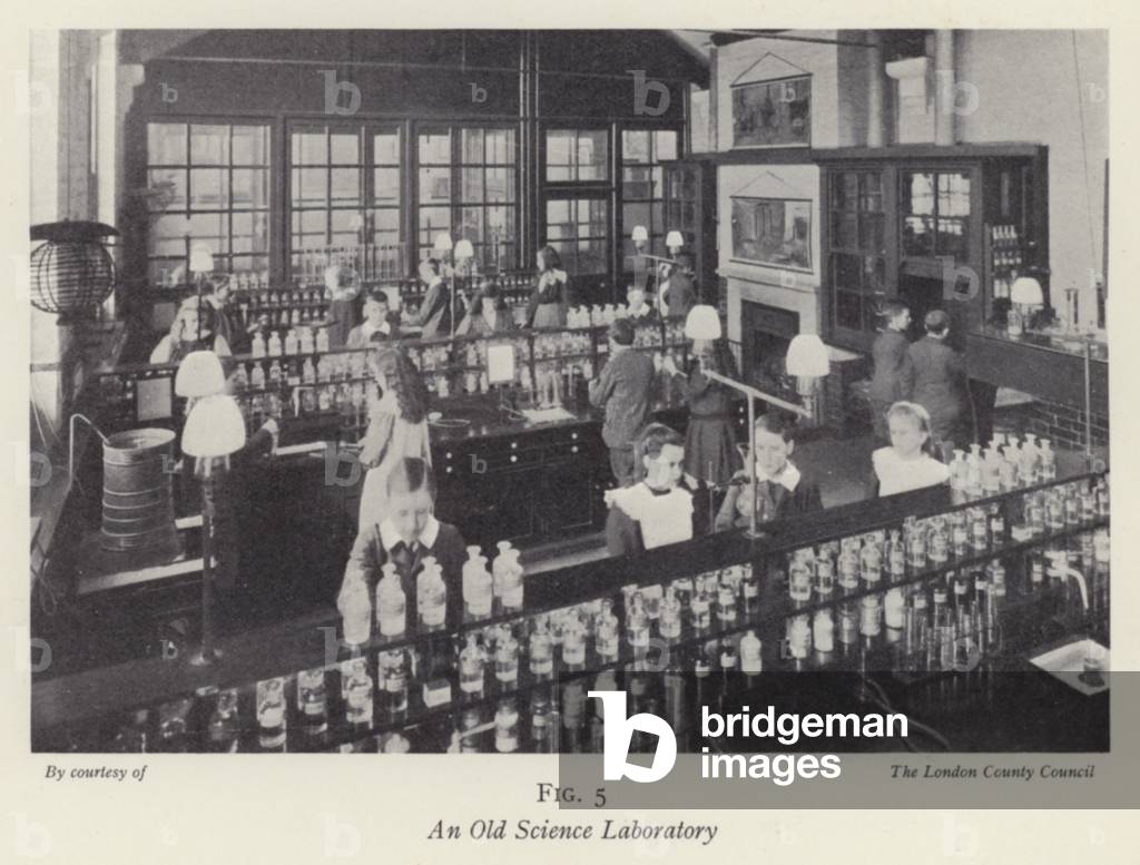 An Old Science Laboratory (b/w photo)