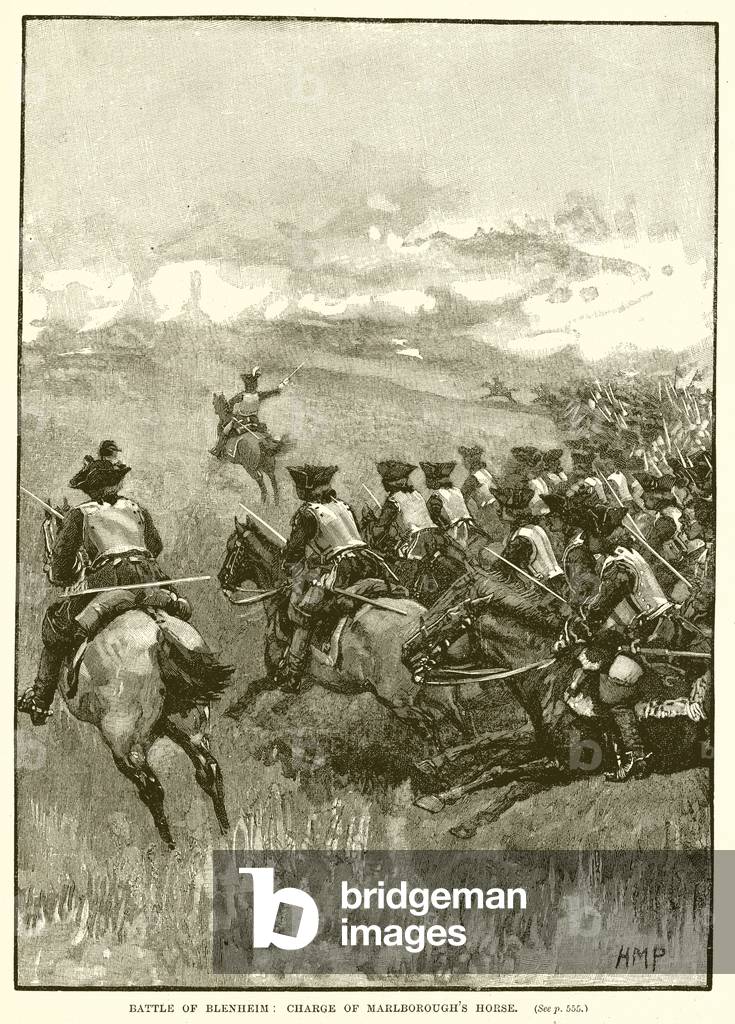Battle of Blenheim: Charge of Marlborough's Horse (engraving)