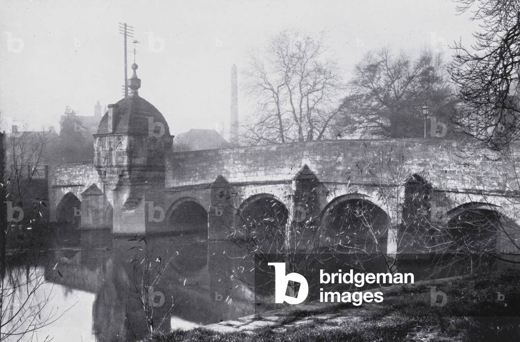 The Bridge and River, Bradford-on-Avon (b/w photo)