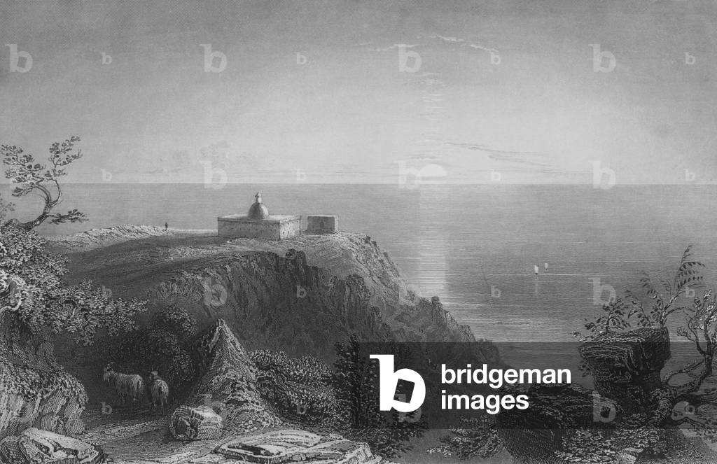 Mount Carmel, looking towards the Sea (engraving)