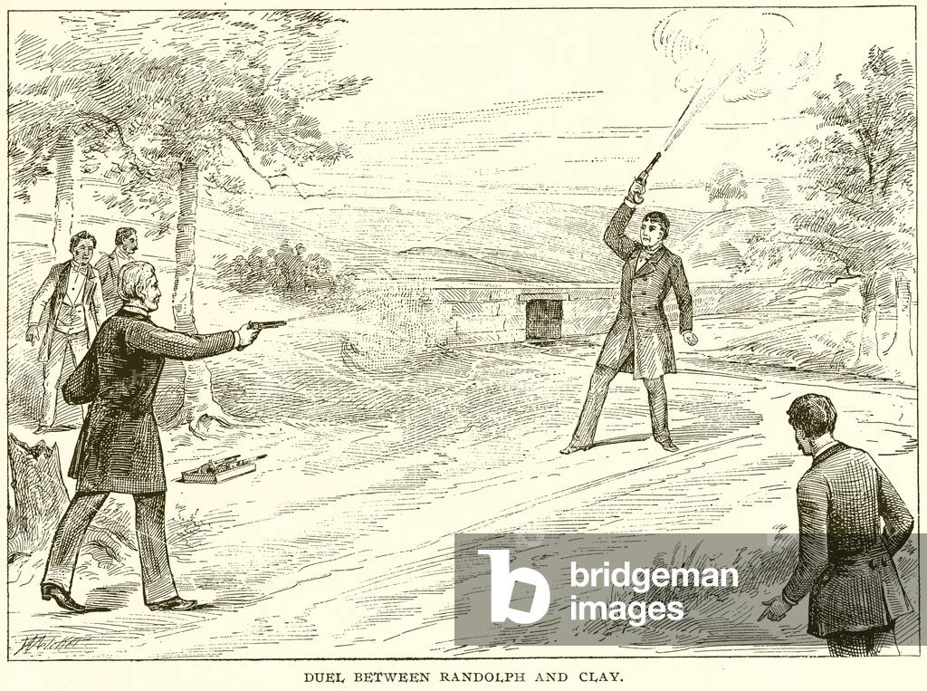 Duel between Randolph and Clay (engraving)