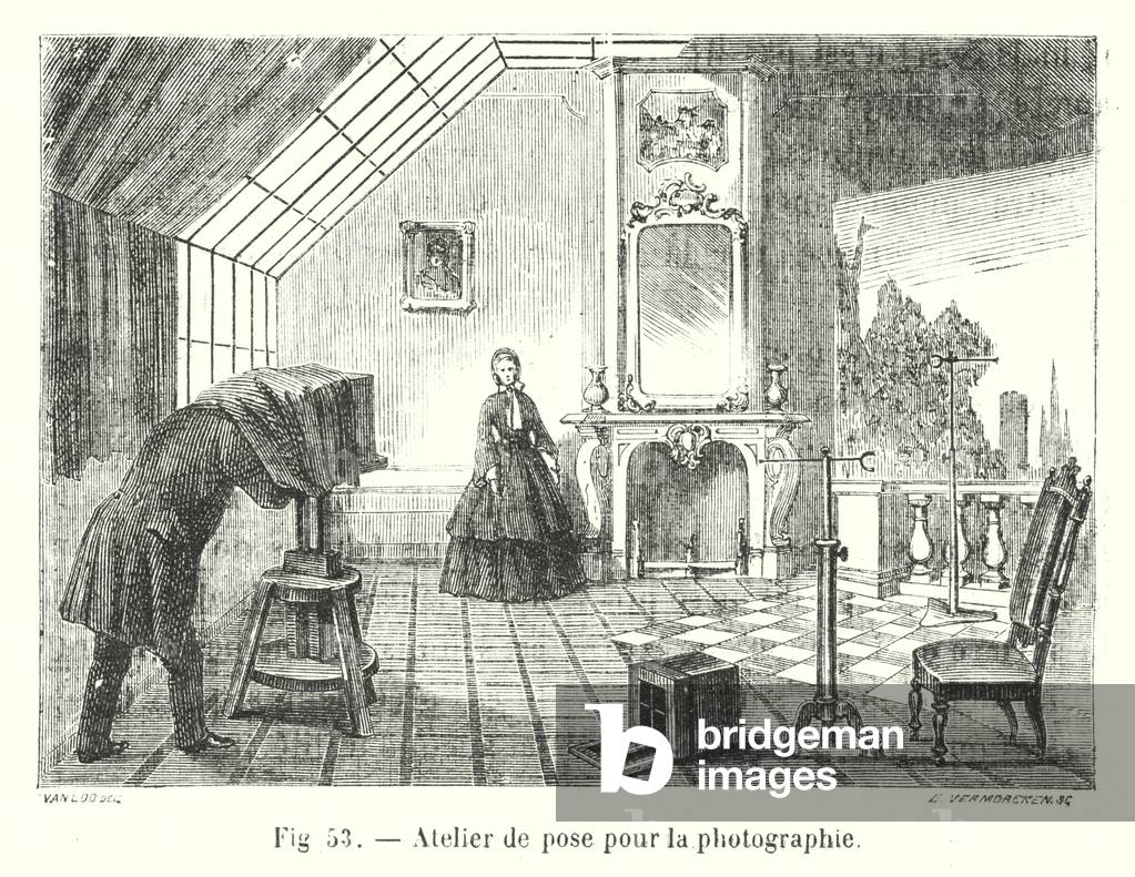 Atelier de pose pour la photographie (engraving)