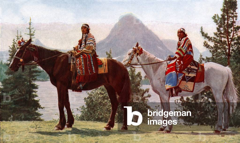 The Blackfeet girls (colour photo)