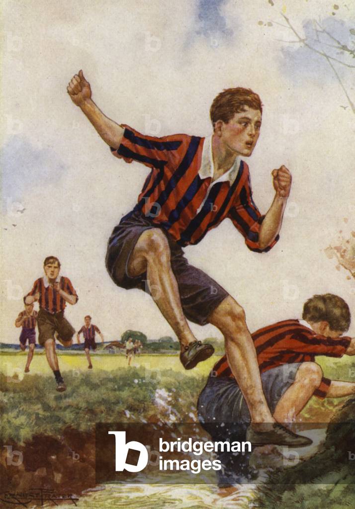 Paper Chase, also known as Hare and Hounds or Chalk Chase (colour litho)