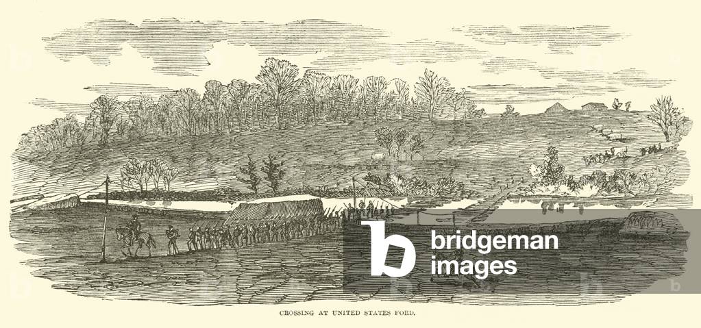 Crossing at United States Ford, January-April 1863 (engraving)