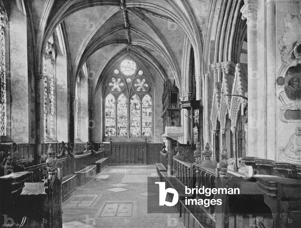 Christ Church, the Latin Chapel (b/w photo)