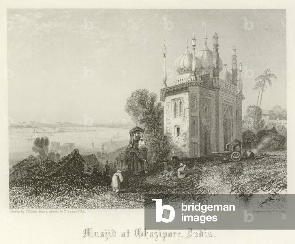Musjid at Ghazipore, India (engraving)