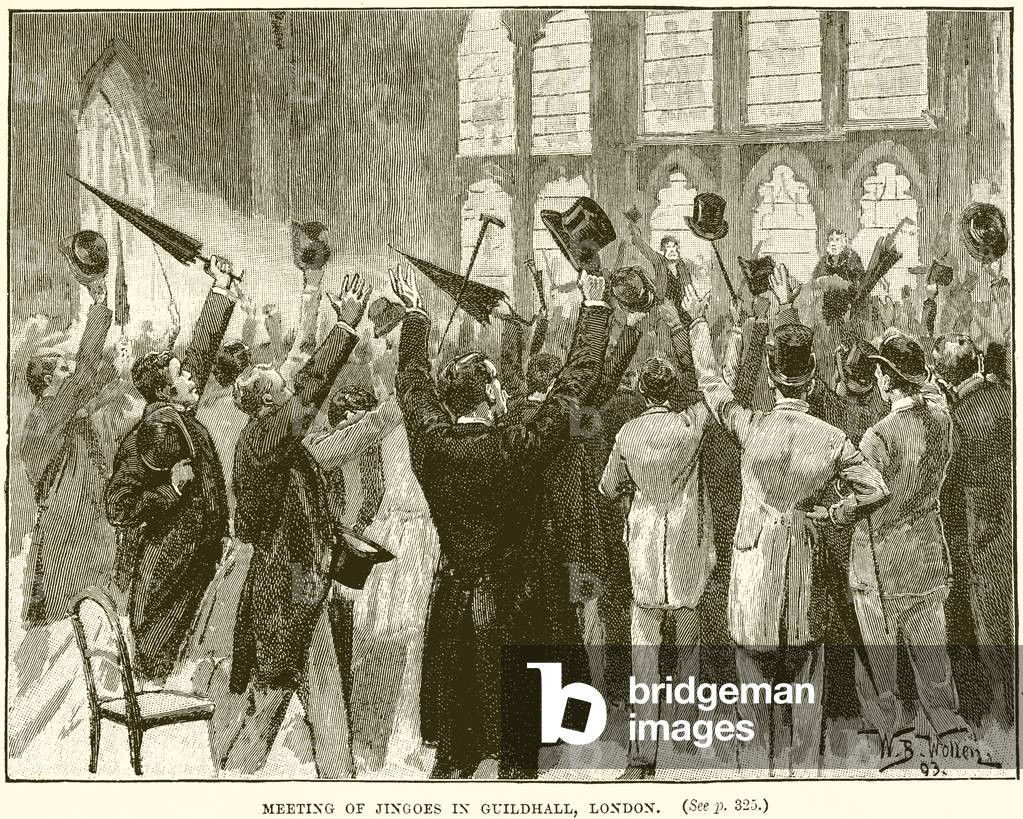 Meeting of Jingoes in Guildhall, London (engraving)