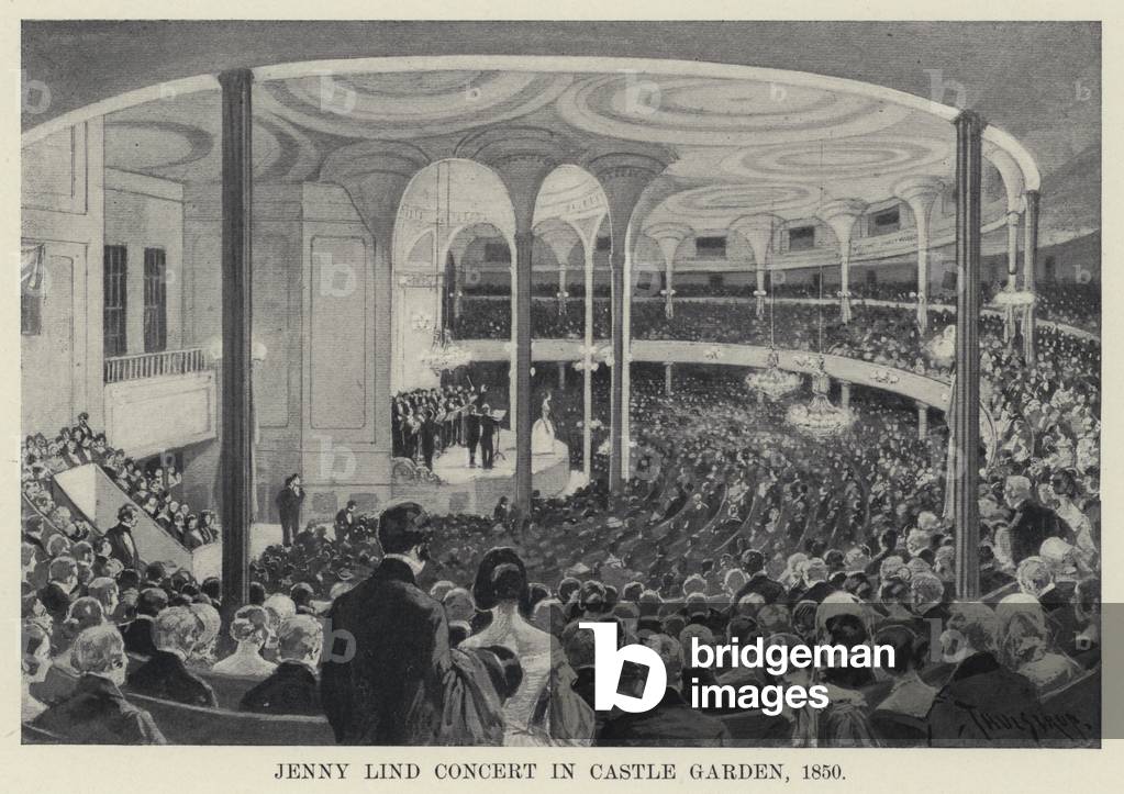 Jenny Lind Concert in Castle Garden, 1850 (b/w photo)