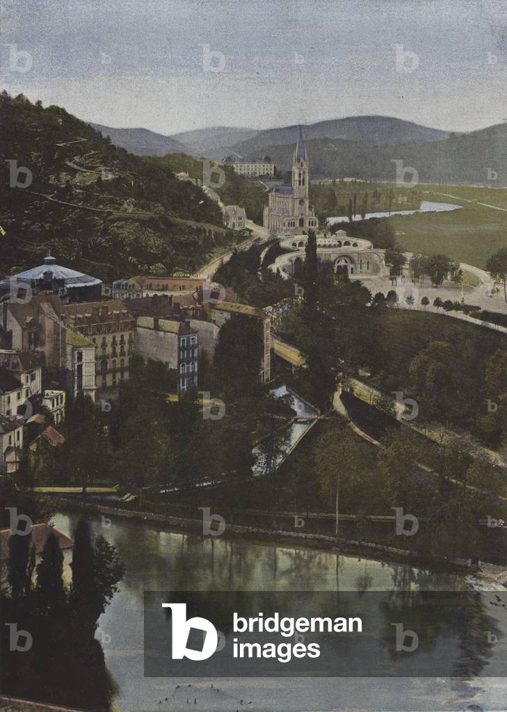 Lourdes, Vue Prise Du Chateau (colour photo)