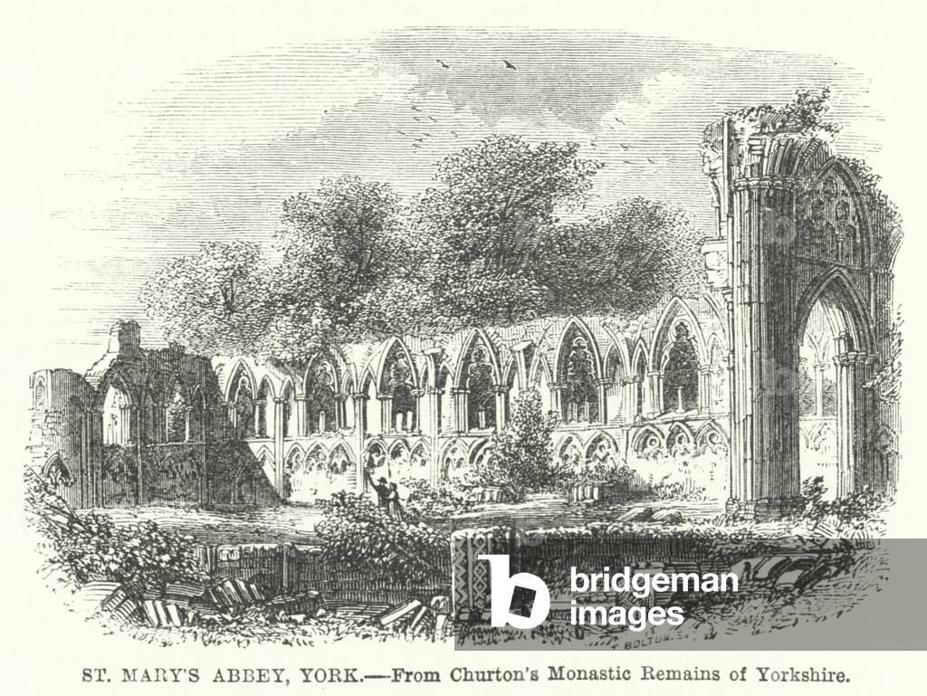 St Mary's Abbey, York (engraving)