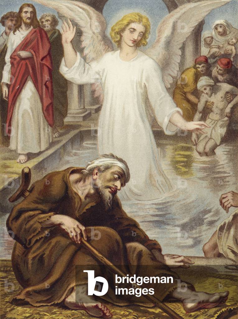 The Angel of Bethesda (chromolitho)