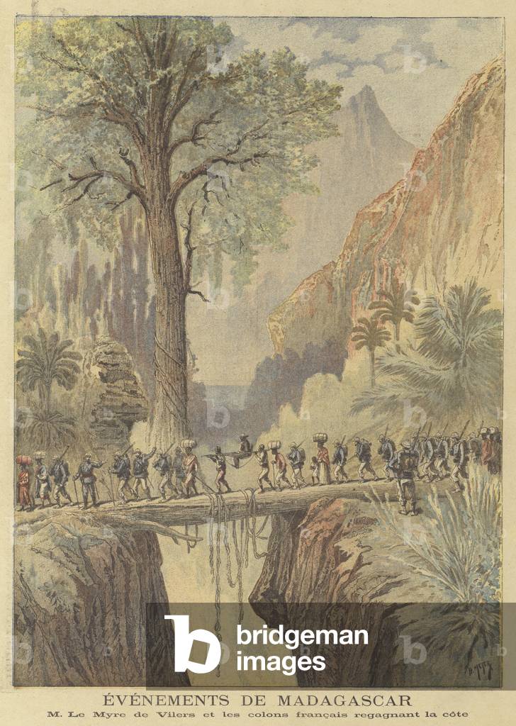 Events in Madagascar (colour litho)