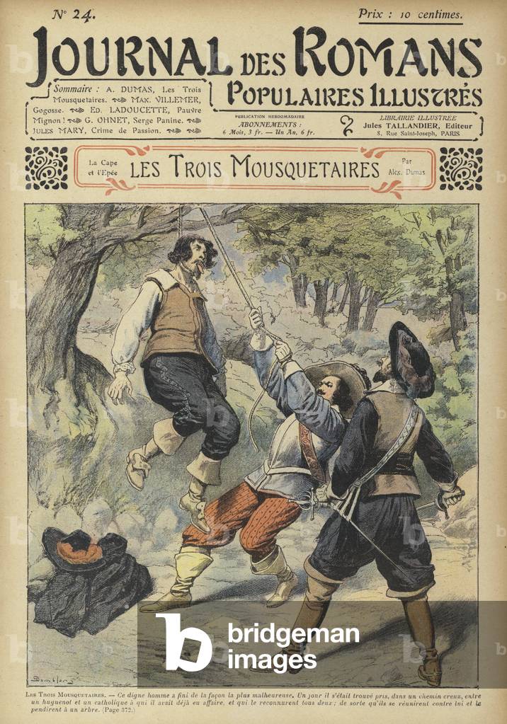 Les Trois Mousquetaires by Alexandre Dumas (colour litho)
