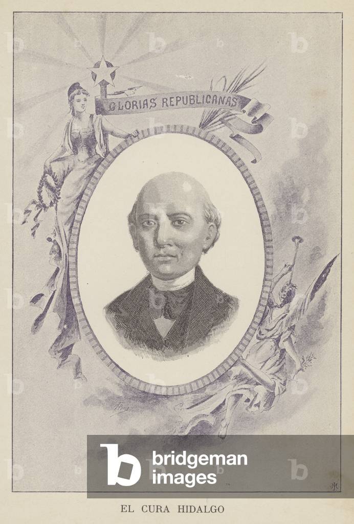 Miguel Hidalgo y Costilla, Mexican Catholic priest and revolutionary (litho)