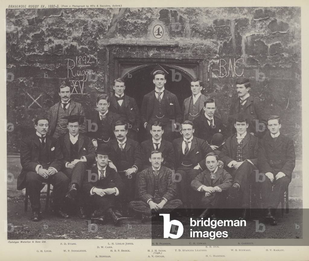 Brasenose Rugby XV, 1892-3 (b/w photo)