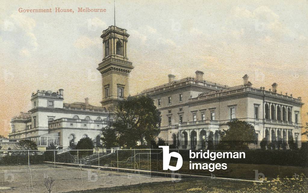Government House, Melbourne (coloured photo)