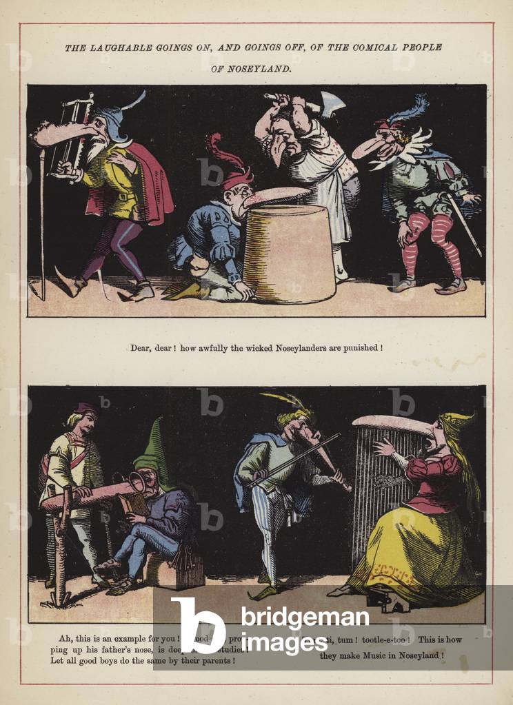 The laughable goings on, and goings off, of the comical people of Noseyland (colour litho)