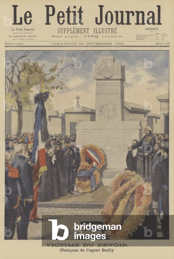 A victim of duty (colour litho)