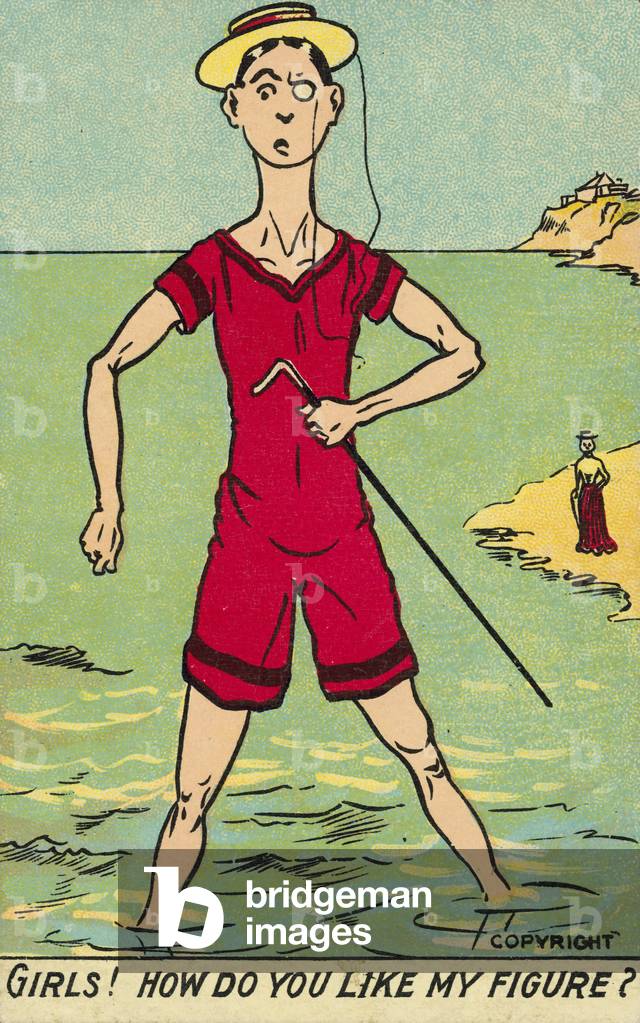 Girls!  How do you like my figure? (colour litho)