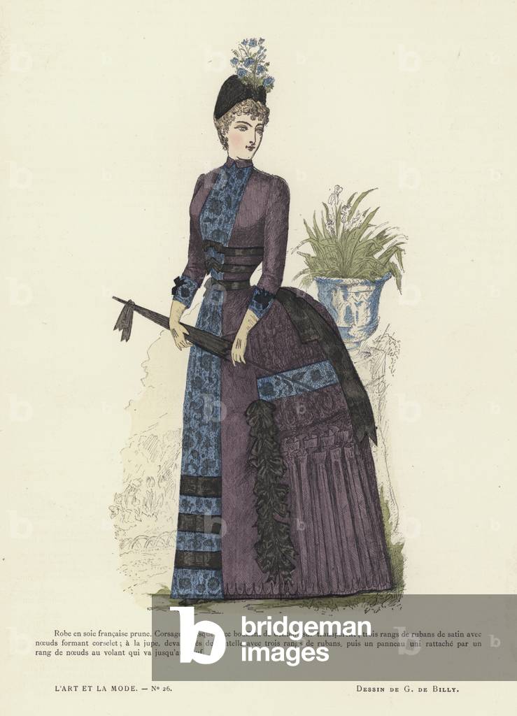 French fashion plate, 1885-86 (colour litho)