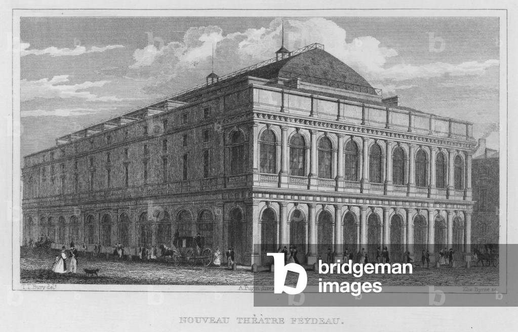Paris, Nouveau Theatre Feydeau (engraving)